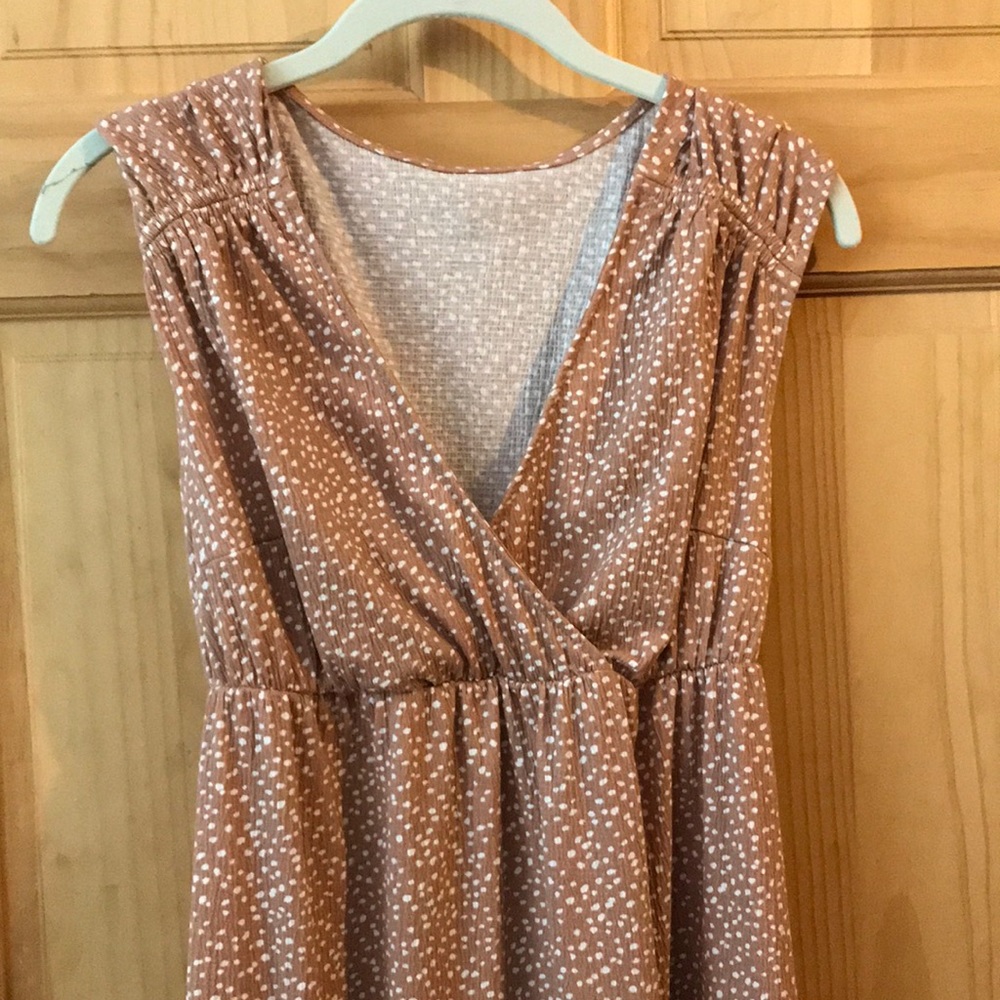 Isabel Maternity by Ingrid & Isabel Dusty Rose Polka Dot Midi Dress